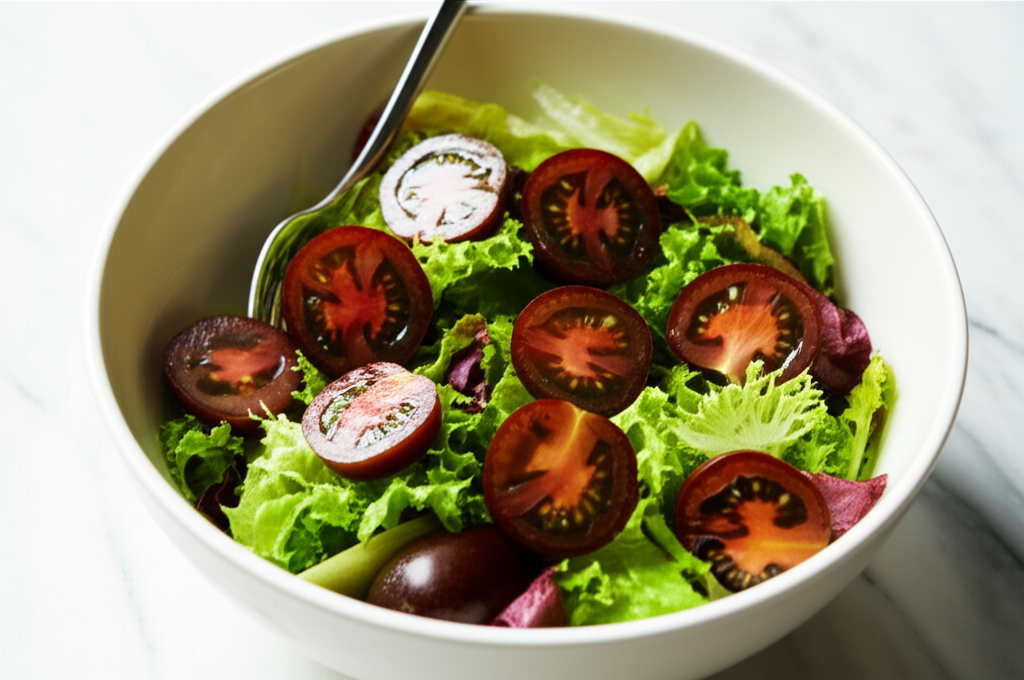 흑토마토가 들어간 신선한 샐러드