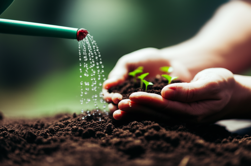 산책하는 사람의 뒷모습과 건강한 생활 습관을 상징하는 이미지