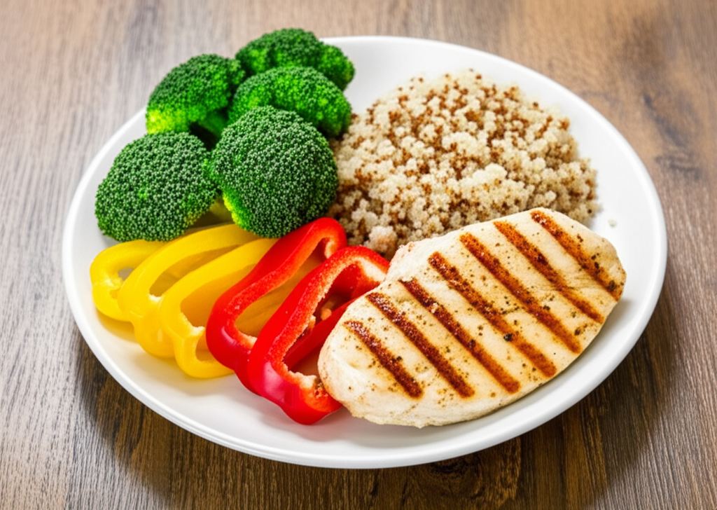 건강한 식단과 신선한 재료