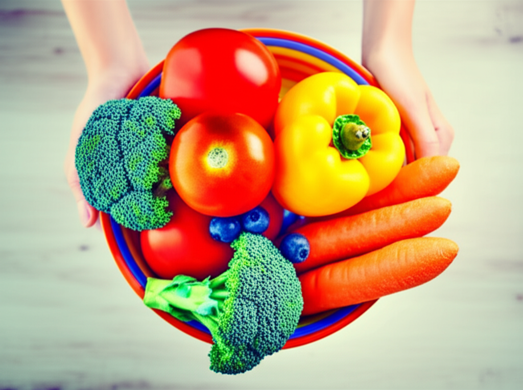 건강한 식단과 심장 건강을 위한 신선한 과일과 채소