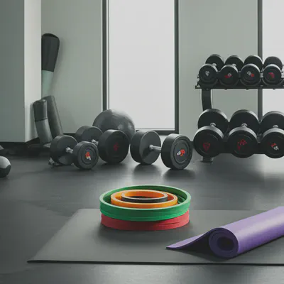 달리기와 병행할 수 있는 다양한 운동 도구 이미지