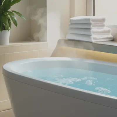 편안하고 아늑하게 꾸며진 이상적인 반신욕 공간