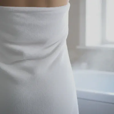 반신욕 후 상쾌하고 개운한 기분을 표현하는 이미지