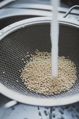 퀴노아의 쓴맛을 제거하기 위한 세척 과정