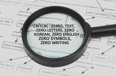 복잡한 정보를 탐구하는 돋보기 이미지