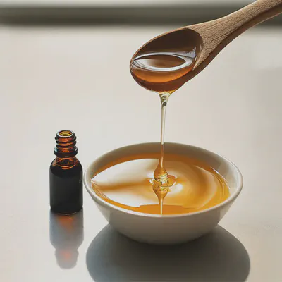 블랙커민씨드 오일과 꿀을 함께 섭취하는 모습