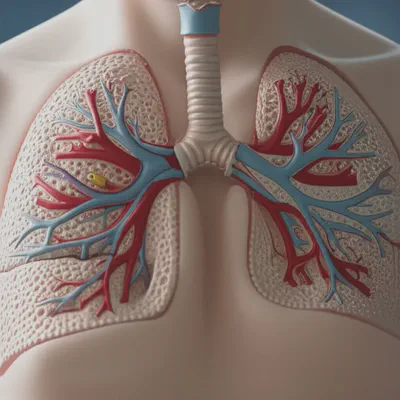 폐활량의 핵심 구조인 폐 모형 이미지