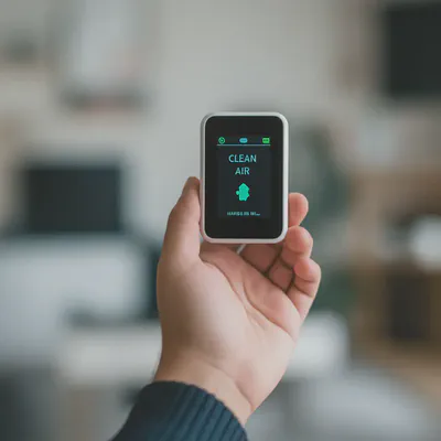 깨끗한 공기를 나타내는 공기질 측정기