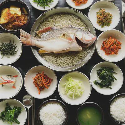 풍성하고 건강한 여름 보양식 민어 한 상 차림