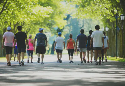다양한 활동을 하는 사람들의 모습, 개인별 에너지 소모 차이 상징