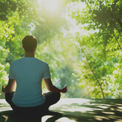 명상과 정신 건강 관리를 상징하는 평화로운 이미지