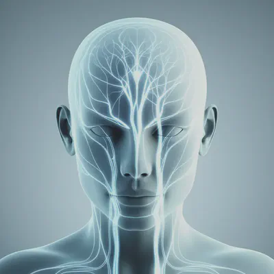 명확하고 질서 정연한 신경망을 통해 이해와 깨달음을 상징하는 이미지