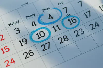 꾸준한 복용의 중요성을 나타내는 달력 이미지